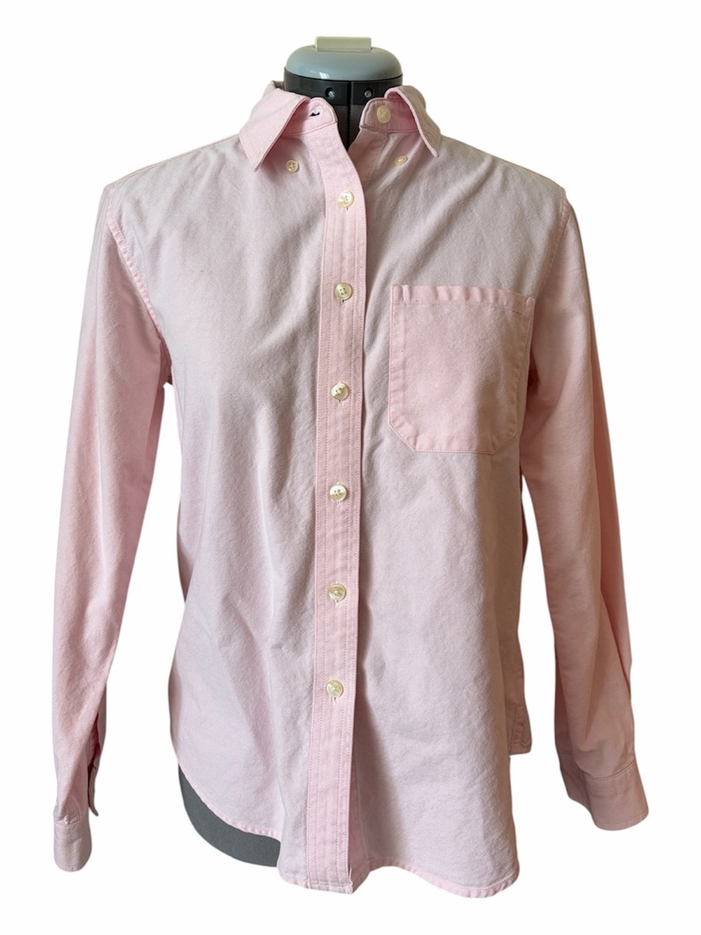 L.L.Bean Light Pink Cotton Button Up Shirt Long Sleeve Preppy Classic Casual XS